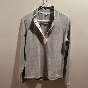 Fairway & Greene Gray Pullover with White Trim